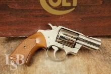 Colt Cobra Double Action Revolver .38 Special 2” Nickel & Box Like New, 1974 C&R