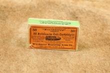 Sealed Vintage Box Of Winchester .32 Automatic Colt Cartridges Dated 1913