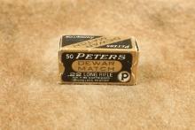1 Full Box Of Vintage Peters “Dewar Match” 22 Long Rifle Match Ammunition