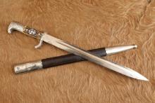 German WW2 WKC Berlin Municipal Police Stag Handle Long Dress Bayonet & Sheath