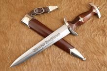 German WW2 Carl Eickhorn RZM M7/66 1941 SA Dress Dagger & Sheath W/ Hanger