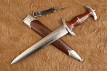 German WW2 C. Linder Early Pre-RZM SA Dress Dagger & Anodized Sheath
