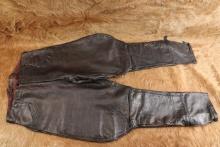 German WW2 Pilot Motorcycle Dispatch Rider Leather Flight Riding Breeches