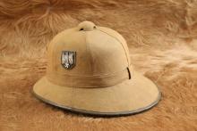 German Army WW2 DAK Afrika Korps 1st Pattern Khaki Pith Helmet