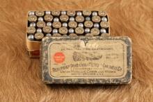 Vintage Remington UMC 1916-1919 Two-Piece Blue & Purple .38 Long Colt Ammo Box & 50 Rounds