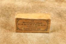 Full Unopened Box Of 12 Rounds Of Vintage Frankford Arsenal 45 Schofield Cartridges Dated 1878
