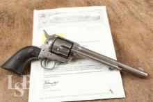 Kittredge Shipped 1st Gen Colt Single Action Army SAA Nickel .45 Revolver & Letter, 1881 Antique