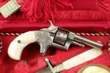 Engraved Blue Jacket No.1 .22 RF Single Action Revolver &  Accessories in Ladies Travel Case