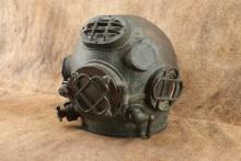Vintage U.S. Navy WWII Mark V MK-5 Copper Deep Sea Divers Nautical Helmet