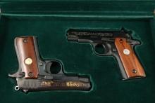 Cased Deluxe Set Colt Government Model .380 Automatic Series 80 First & Second Edition Pistols, 1983