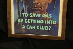 WWII-Era “Have You REALLY Tried a Car Club?” Gas Rationing Propaganda Poster