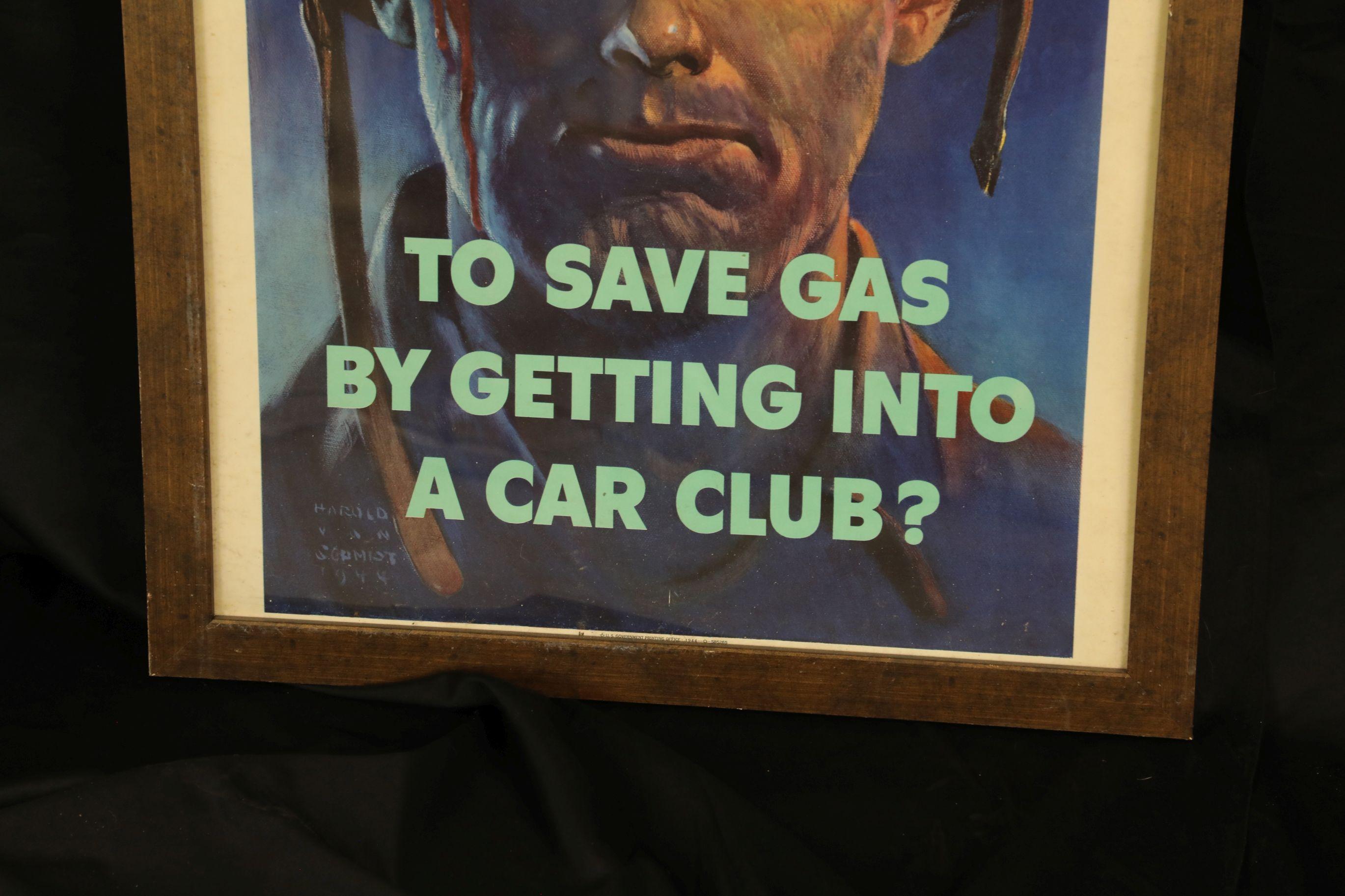 WWII-Era “Have You REALLY Tried a Car Club?” Gas Rationing Propaganda Poster