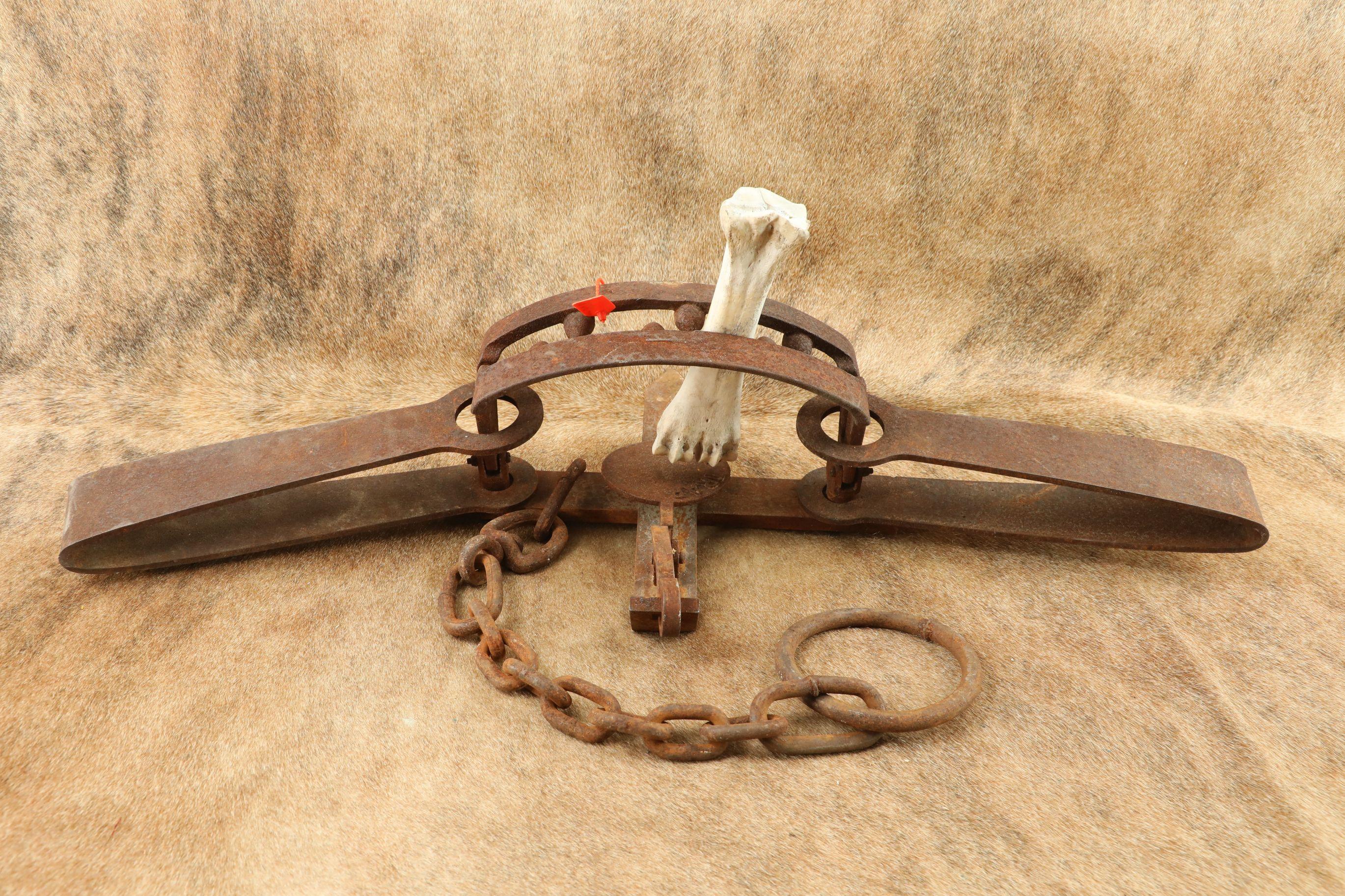 Modern Made Rusty 35" x 13" Cast Iron Bear Trap