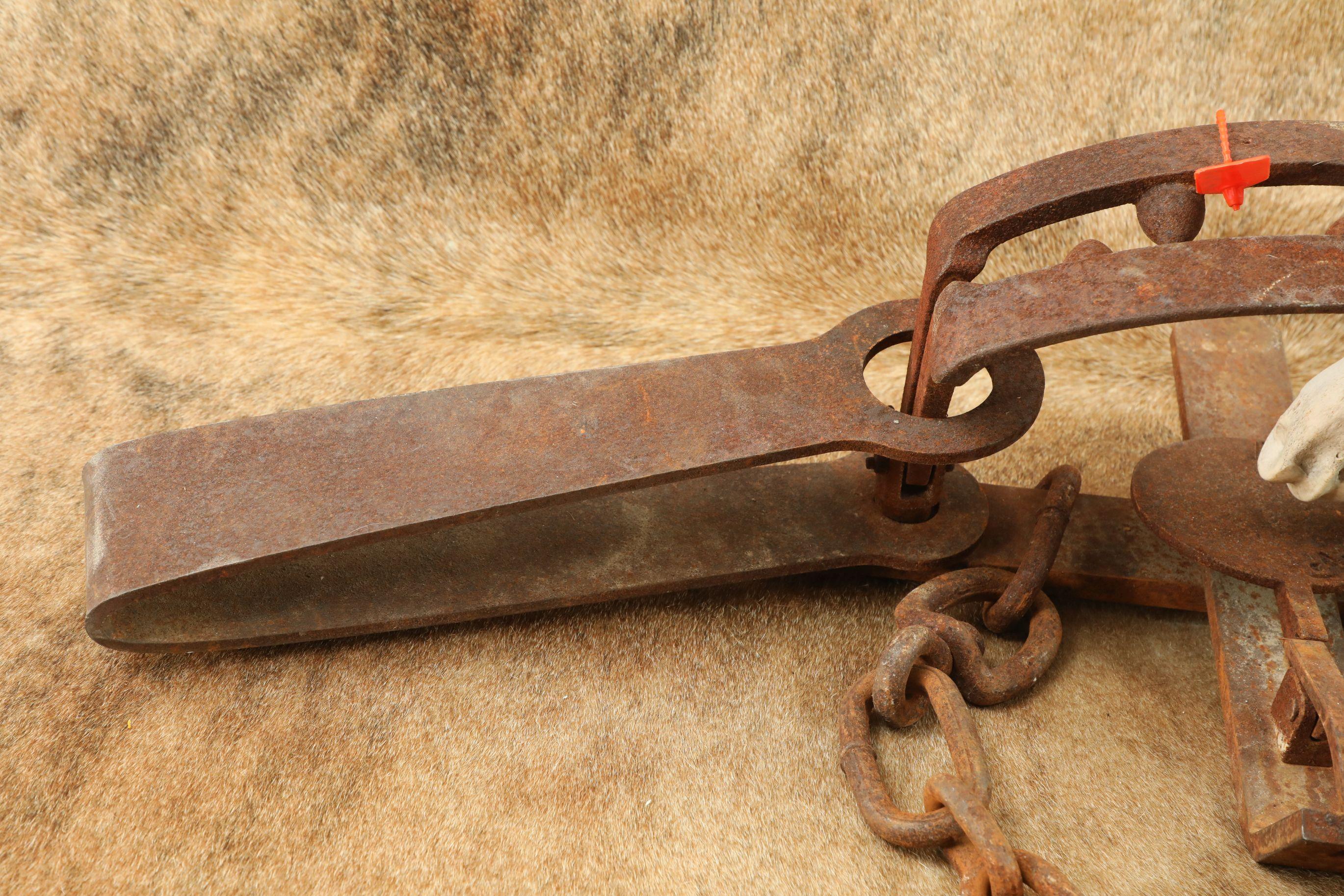 Modern Made Rusty 35" x 13" Cast Iron Bear Trap