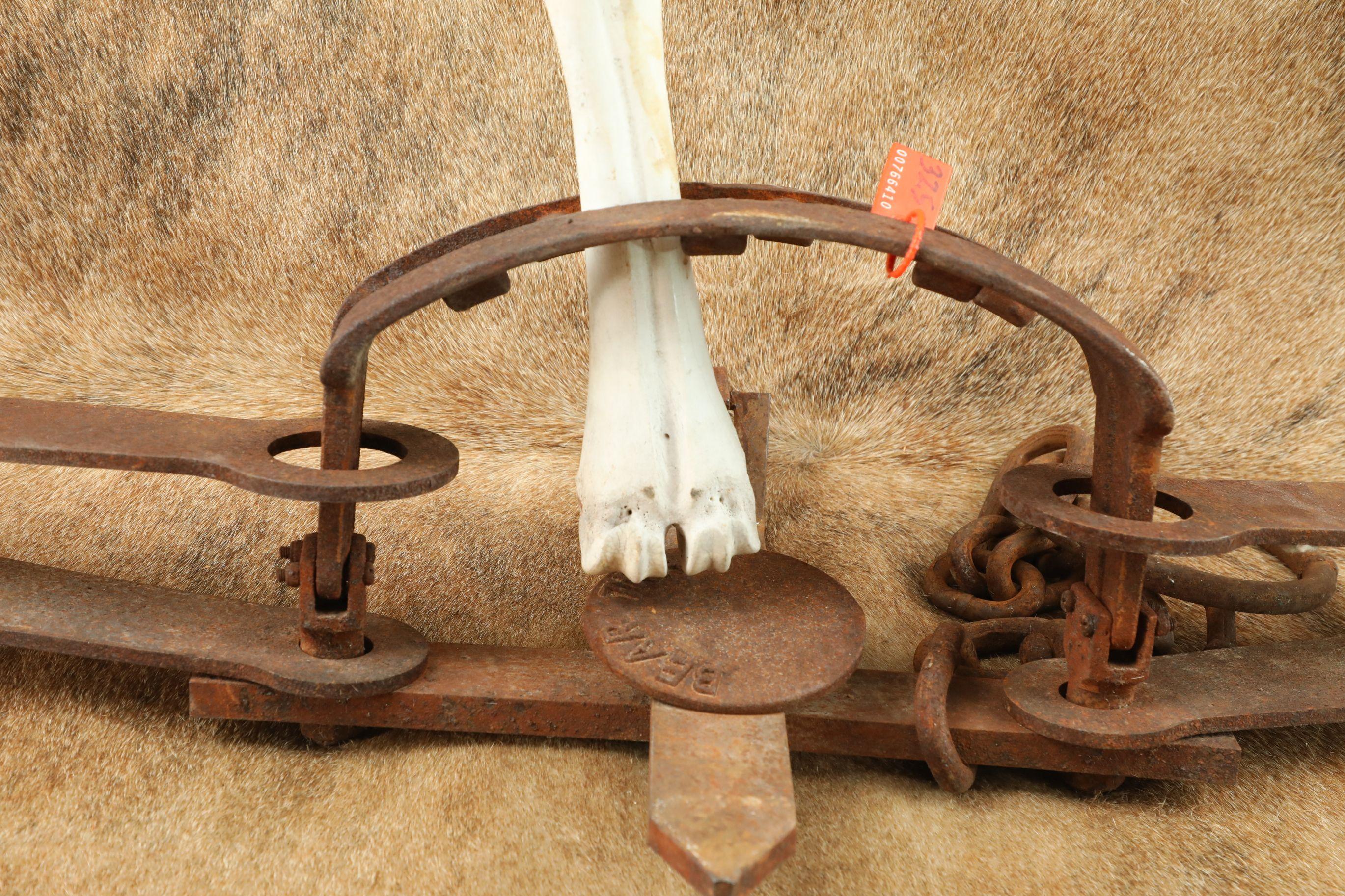 Modern Made Rusty 35" x 13" Cast Iron Bear Trap