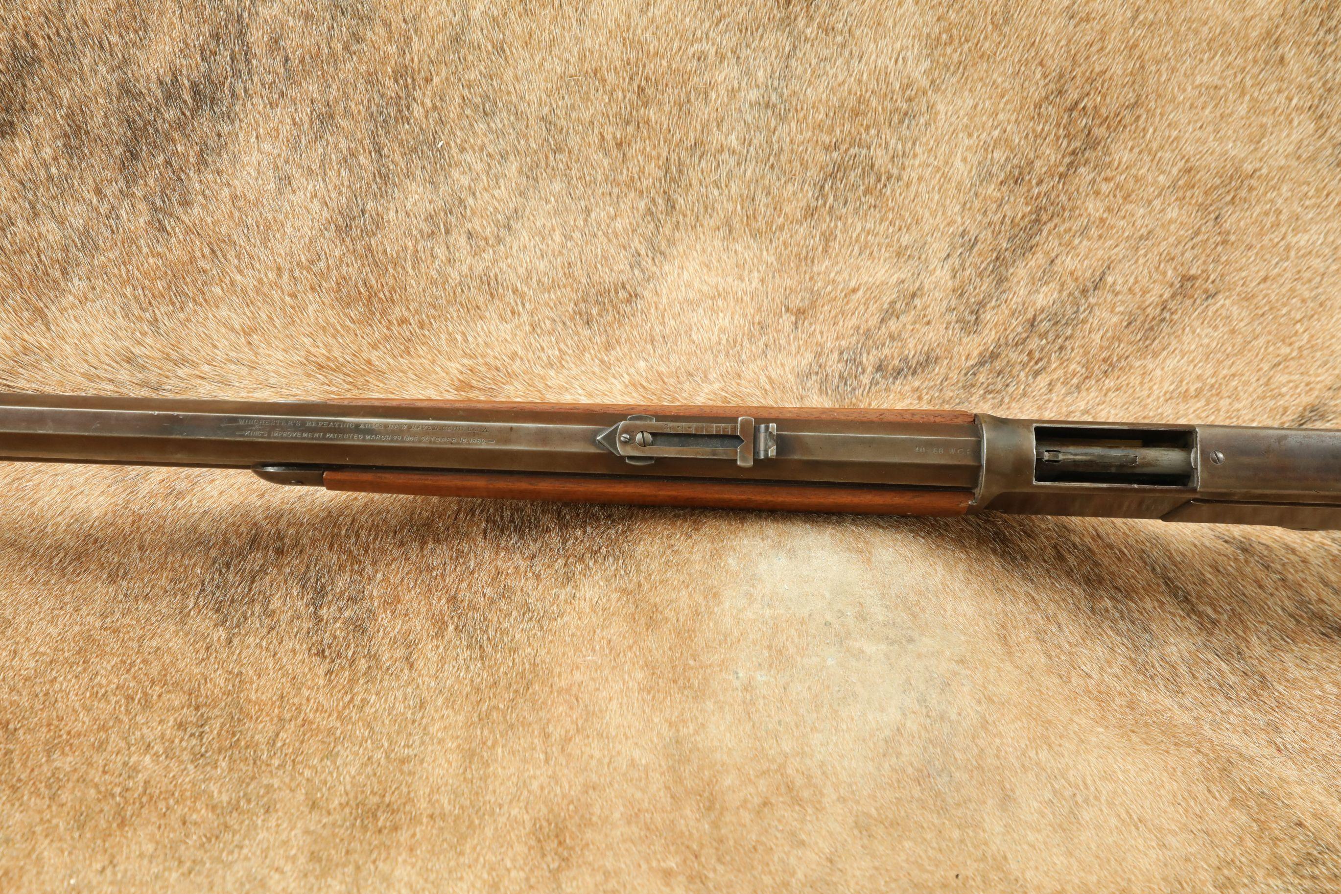 Winchester Model 1876 Centennial 28" Octagonal .40-60 WCF Lever Action Rifle, MFD 1886 Antique