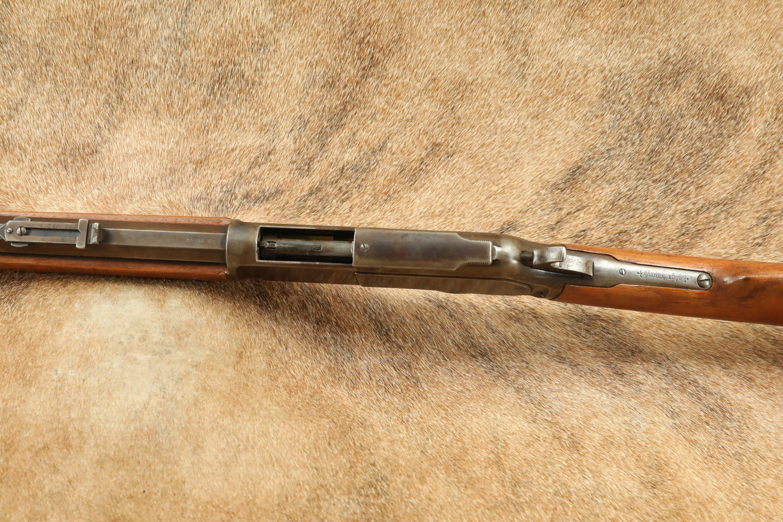 Winchester Model 1876 Centennial 28" Octagonal .40-60 WCF Lever Action Rifle, MFD 1886 Antique