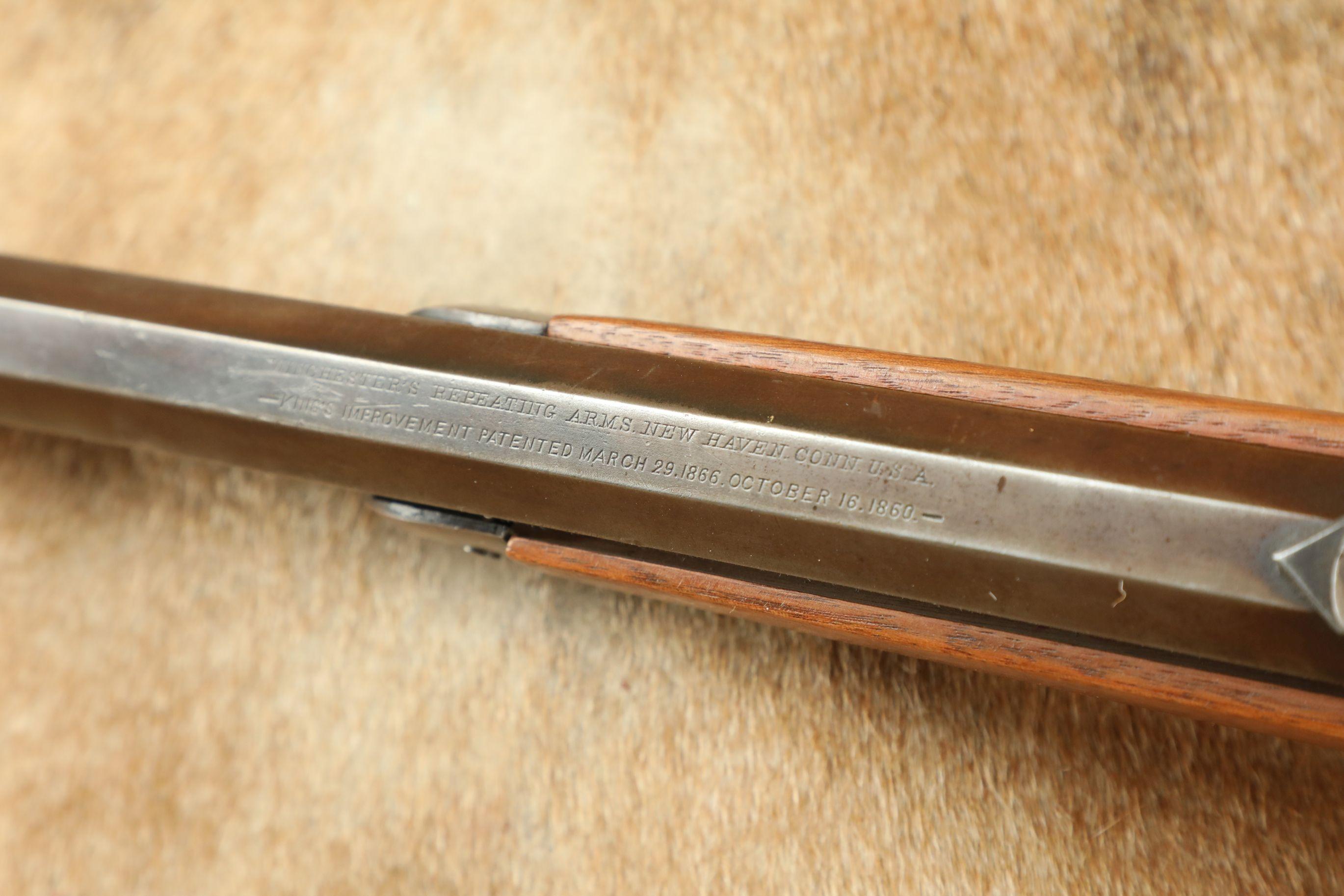 Winchester Model 1876 Centennial 28" Octagonal .40-60 WCF Lever Action Rifle, MFD 1886 Antique