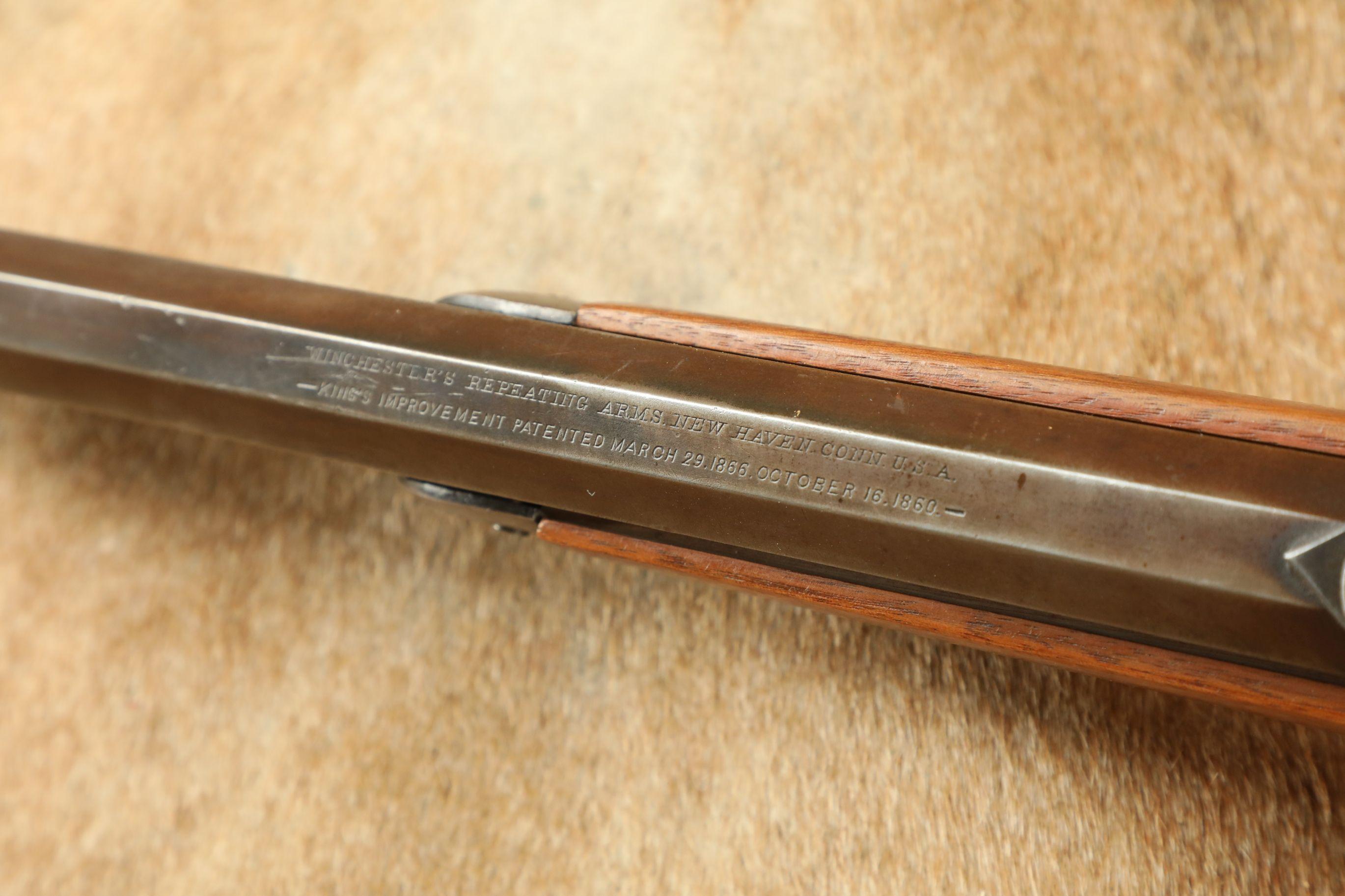 Winchester Model 1876 Centennial 28" Octagonal .40-60 WCF Lever Action Rifle, MFD 1886 Antique