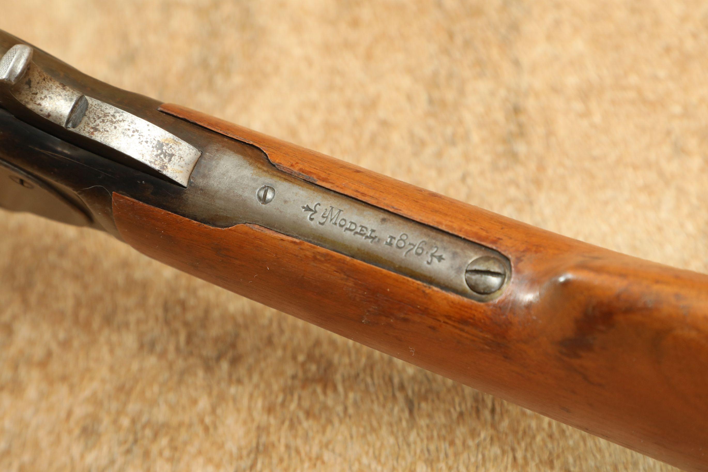 Winchester Model 1876 Centennial 28" Octagonal .40-60 WCF Lever Action Rifle, MFD 1886 Antique
