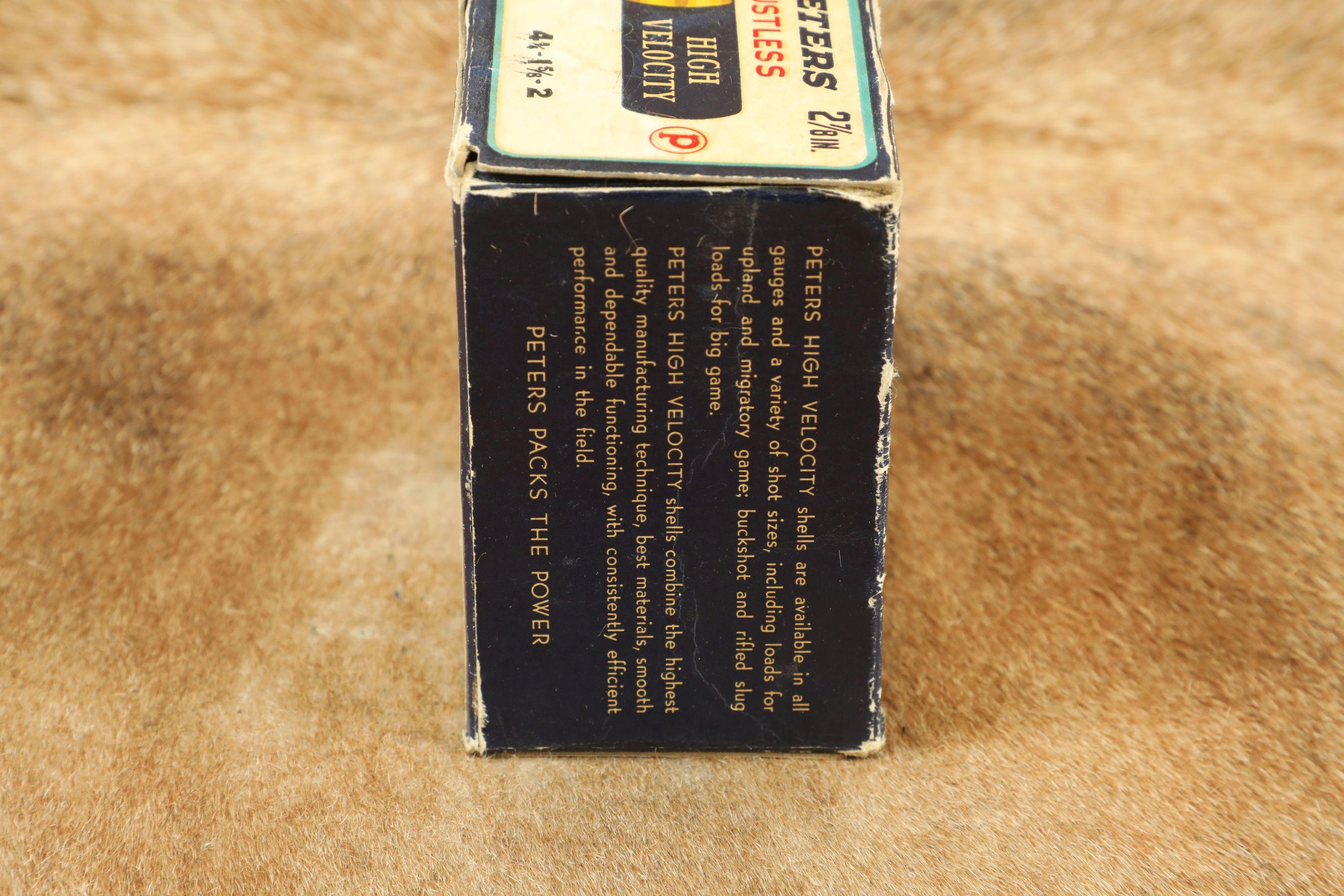 One Full Vintage Box of Peters 10 Gauge High Velocity Smokeless Shotgun Shells