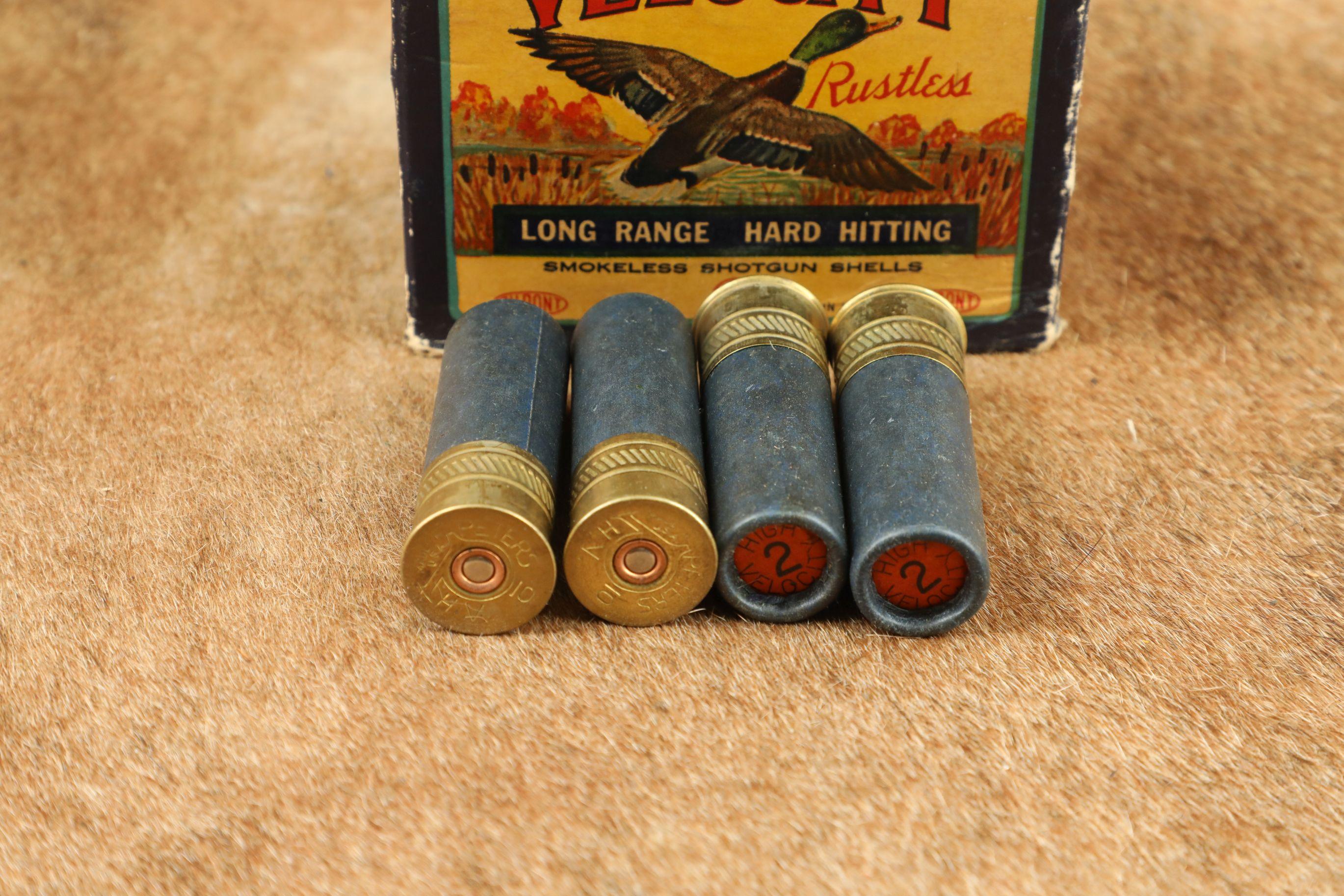One Full Vintage Box of Peters 10 Gauge High Velocity Smokeless Shotgun Shells