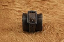 CANFIELD COLLECTION US Army Civil War Cavalry "G. PETERS" Marked Leather Carbine Socket Thimble