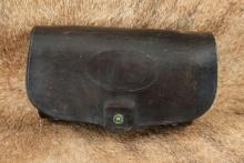 CANFIELD COLLECTION US Army Indian Wars Hagner No. 2 Trapdoor Springfield Leather Ammo Pouch, Round