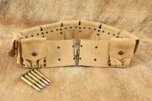 CANFIELD COLLECTION US Army Philippine Insurrection Rimless Eagle Snap M1903 Khaki Cartridge Belt