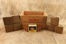 CANFIELD COLLECTION US Army WW2 Western 12 GA 00 Buck 8x Boxes 200x Shells in Wood Cartridge Crate