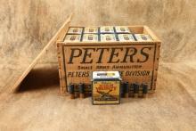 CANFIELD COLLECTION US Army WW2 Peters 12 GA. 00 Buckshot 500x Shells Wood Cartridge Crate