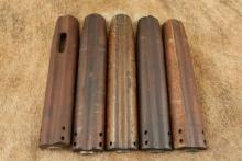 CANFIELD COLLECTION Lot of 5x US Army WW2 M-1 Carbine Hand Guards, 4x 4-Rivet, 1x 2-Rivet
