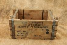 CANFIELD COLLECTION US Army WW2 M1 Carbine .30 Ball Bandoliers Wood Cartridge Crate