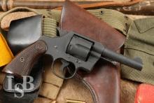 WWII Colt Commando 4" .38 SPL Double Action Revolver w/ Shore Patrol Rig & Accessories