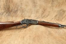 Custom Winchester Model 1873 22" Half-Octagon .22 Long Rifle LR Conversion Lever Rifle, 1884 Antique