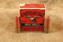 Vintage 2-Piece Box Of American Eagle 20 Gauge Smokeless Shotshells American Cartridge Co.
