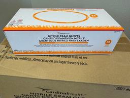 Medium Cardinal Nitrile Exam Gloves - Extra Thick - 2 Cases - 10 boxes per case - 100 count gloves