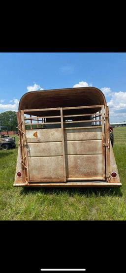 Livestock bumper pull trailer