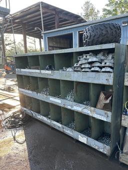 PARTS RACK AND CONTENTS
