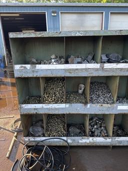 PARTS RACK AND CONTENTS