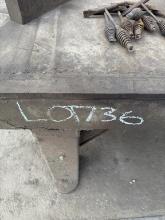 STEEL WELDING TABLE; BENCH VICE; AND CONTENTS