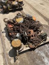 PALLET OF MISC CHAIN HOIST