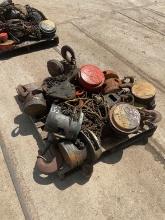 PALLET OF MISC CHAIN HOIST