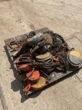 PALLET OF MISC CHAIN HOIST