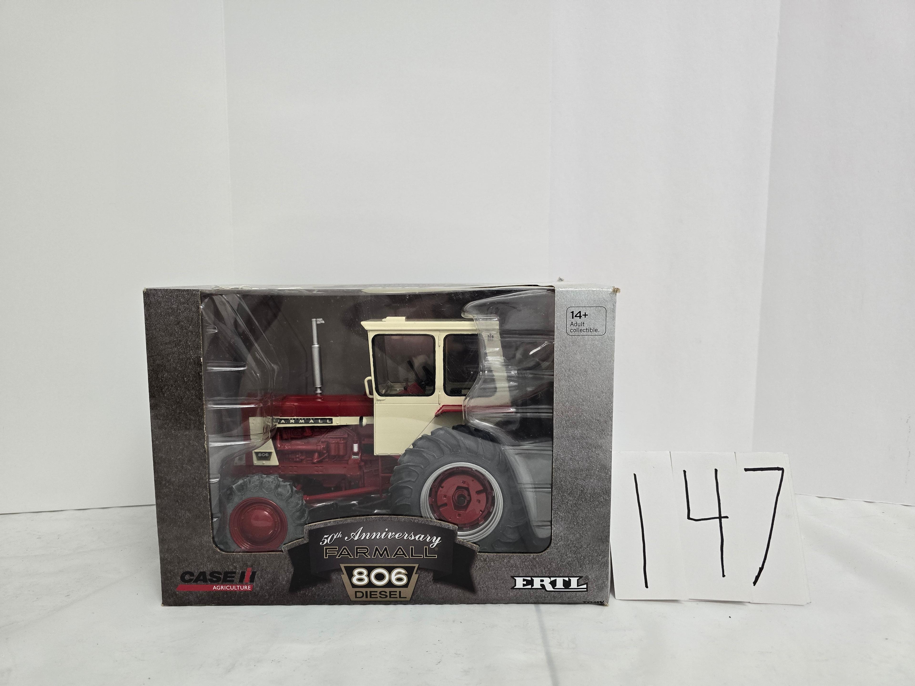 Ertl 50th anniversary 806 Diesel Farmall #16222A 1/16 scale box is fair