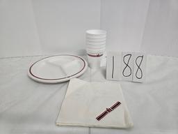 6 IH cups 6 IH napkins 6 IH plates NOS