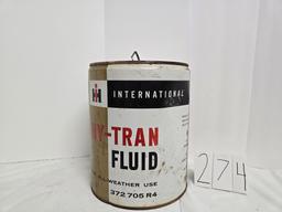 IH hytran fluid can empty #372705R4 5 gallon good condition