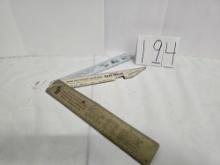 3 metal rulers IH credit and Crawford cnty IH dealers good condition
