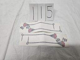 2 IH branding iron decals