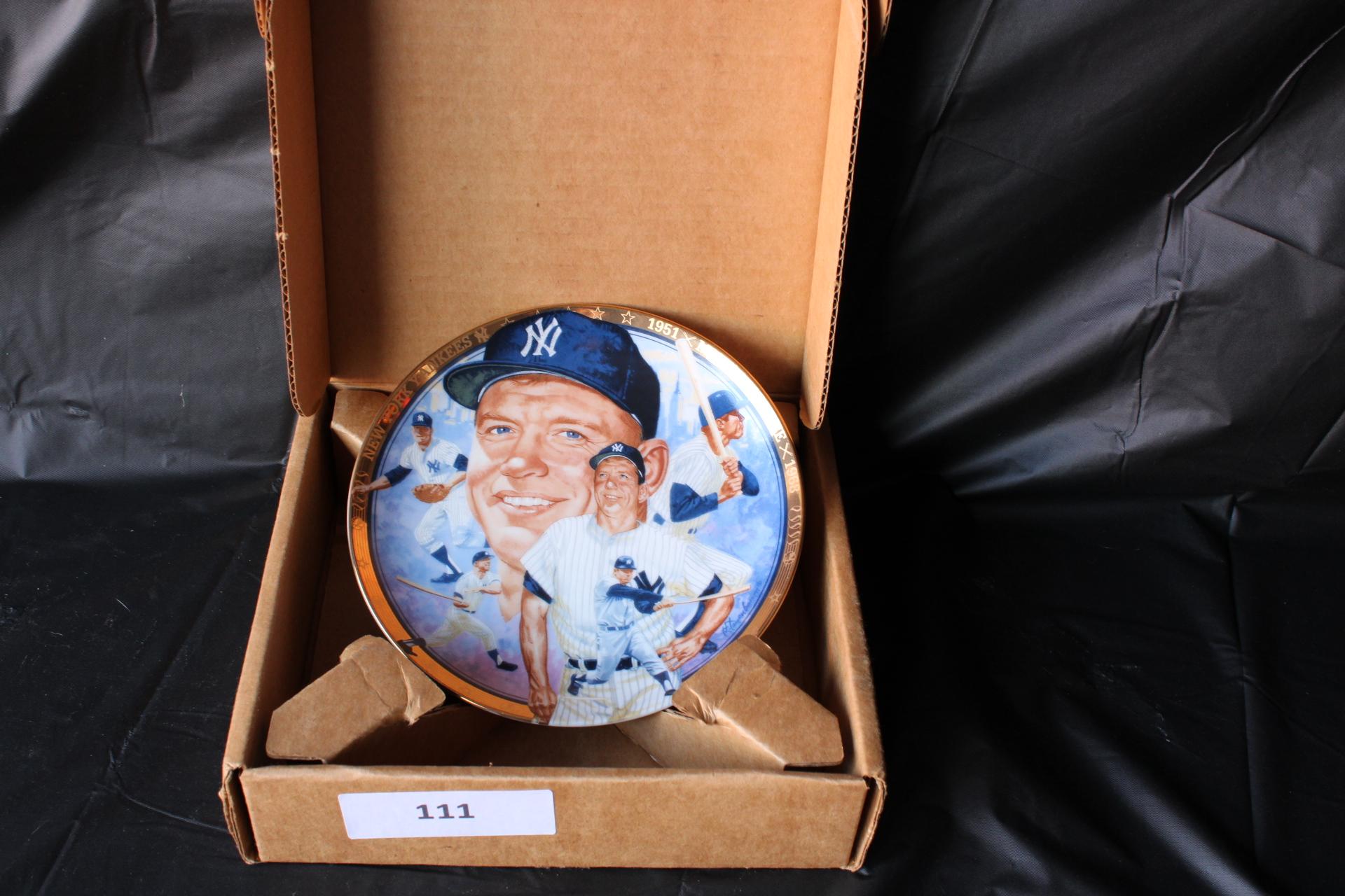 Mickey Mantle Collector Plate Hamilton Collection
